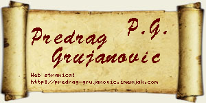 Predrag Grujanović vizit kartica